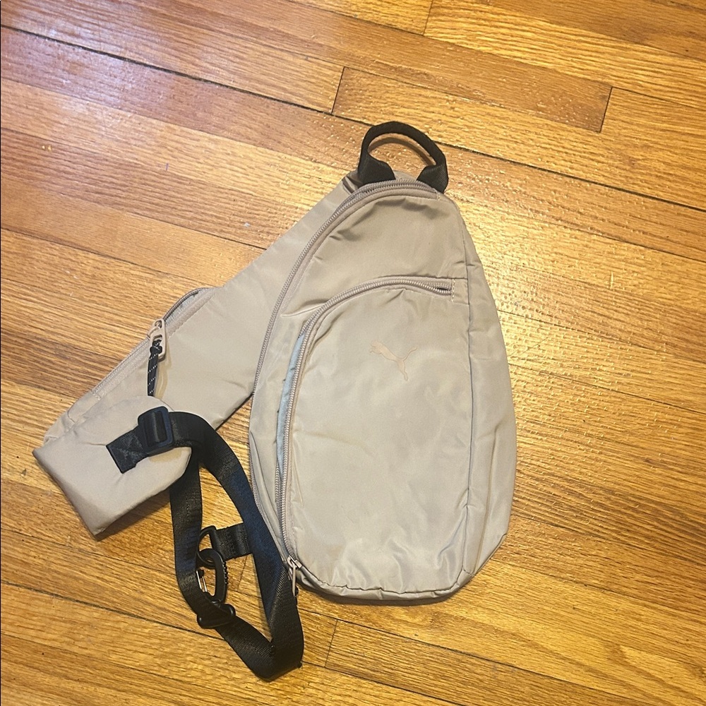 Puma Beige Belt Bag with Black Accents